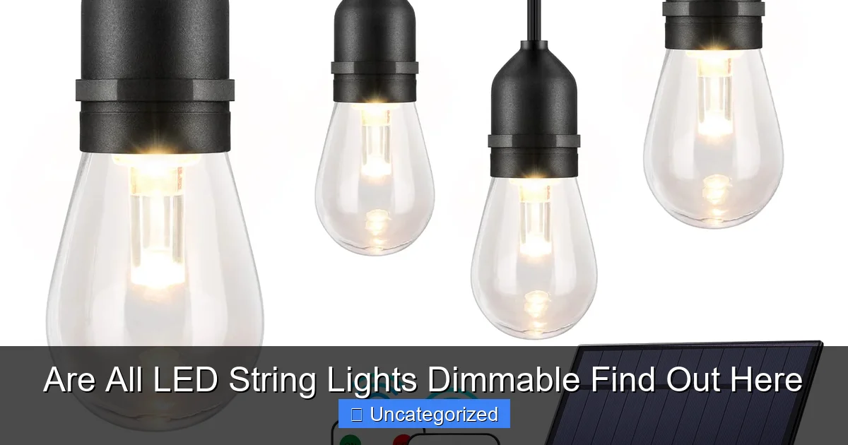 Are All LED String Lights Dimmable Find Out Here