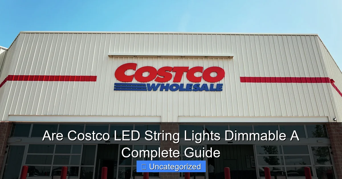 Are Costco LED String Lights Dimmable A Complete Guide
