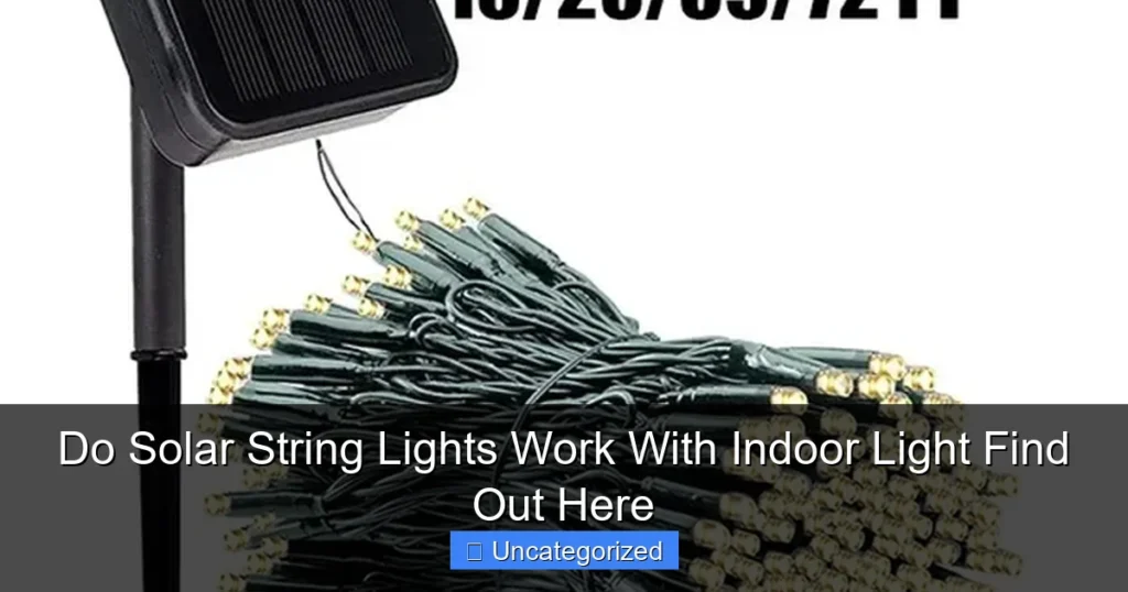 Do Solar String Lights Work With Indoor Light Find Out Here