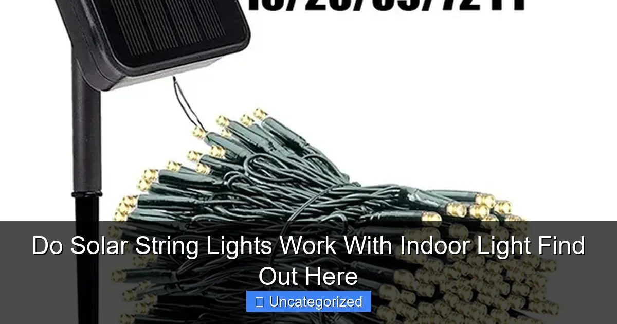 Do Solar String Lights Work With Indoor Light Find Out Here