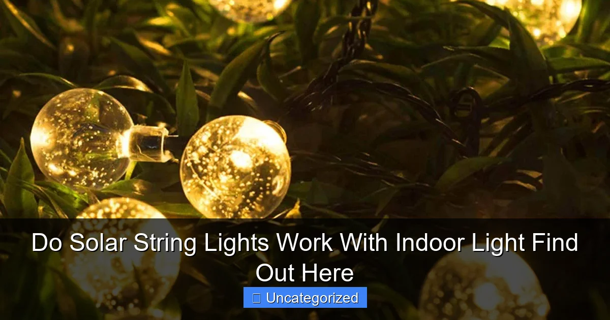 Do Solar String Lights Work With Indoor Light Find Out Here