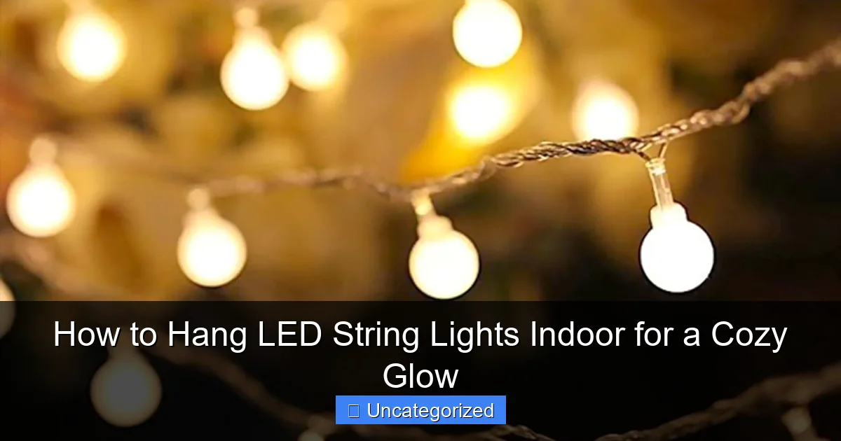 How to Hang LED String Lights Indoor for a Cozy Glow
