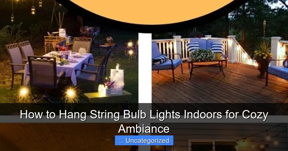 How to Hang String Bulb Lights Indoors for Cozy Ambiance