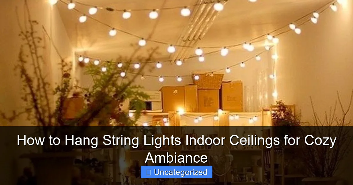How to Hang String Lights Indoor Ceilings for Cozy Ambiance