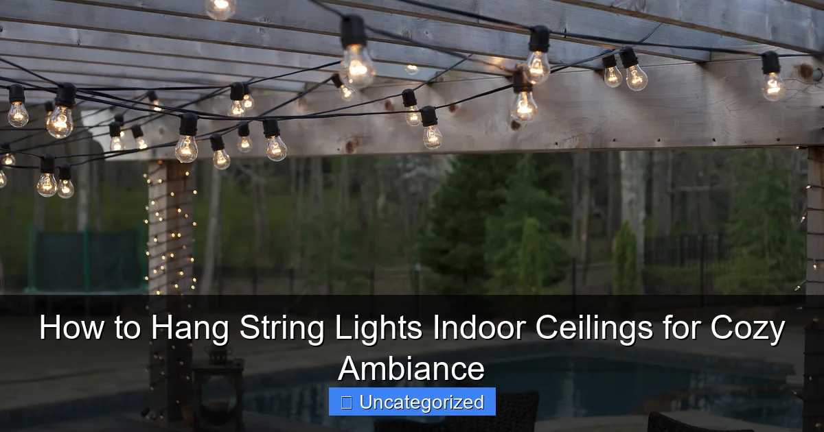 How to Hang String Lights Indoor Ceilings for Cozy Ambiance