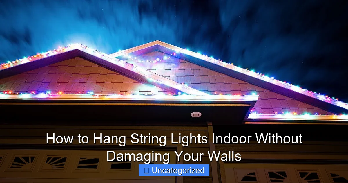 How to Hang String Lights Indoor Without Damaging Your Walls