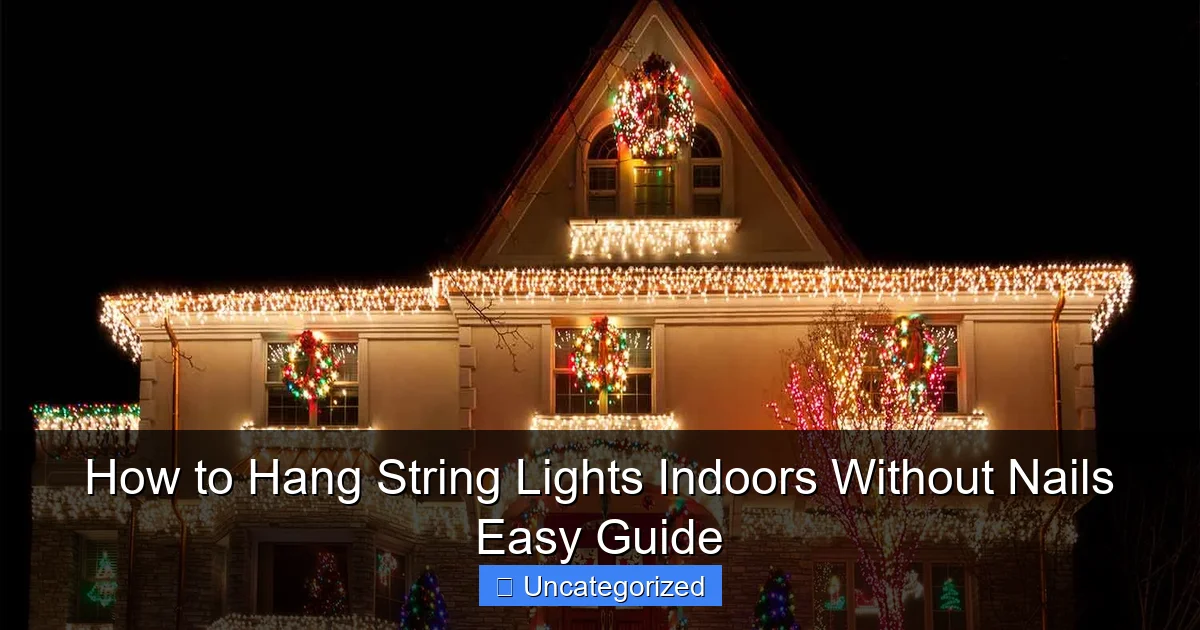 How to Hang String Lights Indoors Without Nails Easy Guide