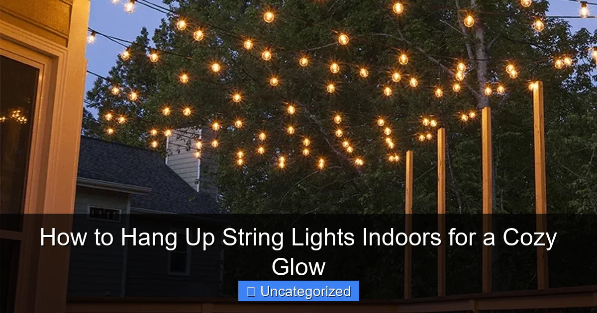 How to Hang Up String Lights Indoors for a Cozy Glow