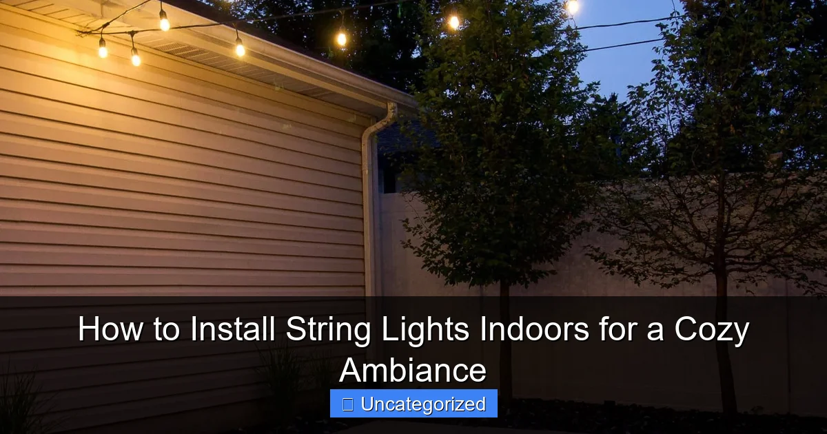 How to Install String Lights Indoors for a Cozy Ambiance