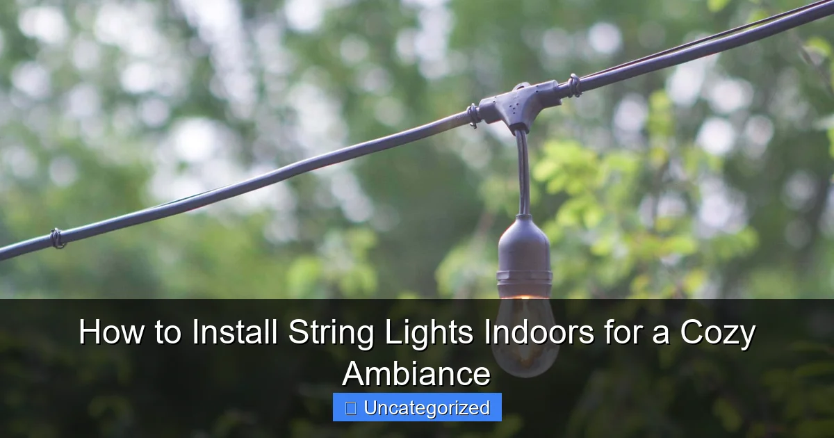How to Install String Lights Indoors for a Cozy Ambiance