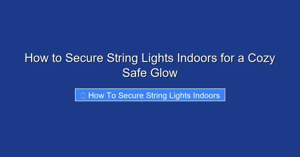 How to Secure String Lights Indoors for a Cozy Safe Glow