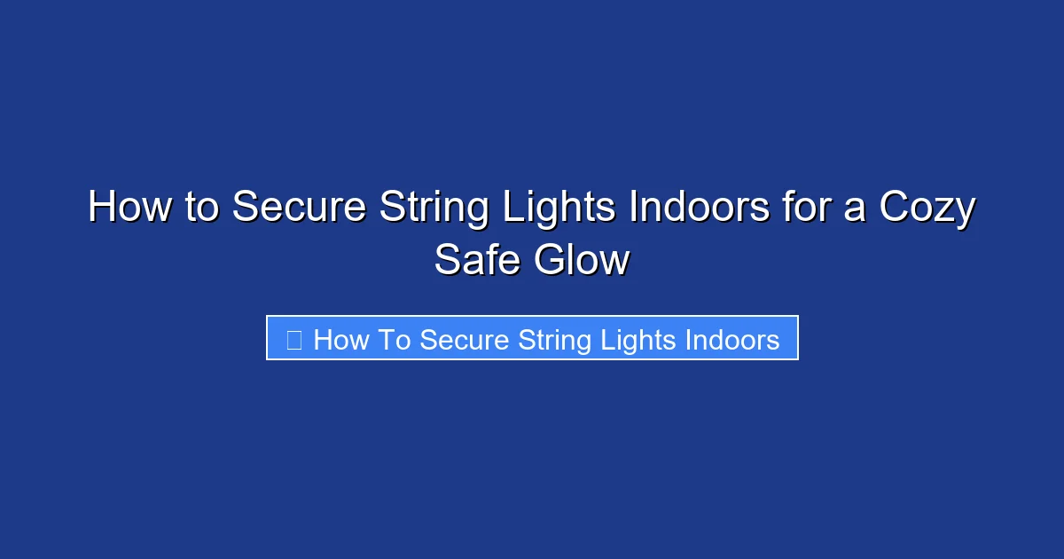 How to Secure String Lights Indoors for a Cozy Safe Glow