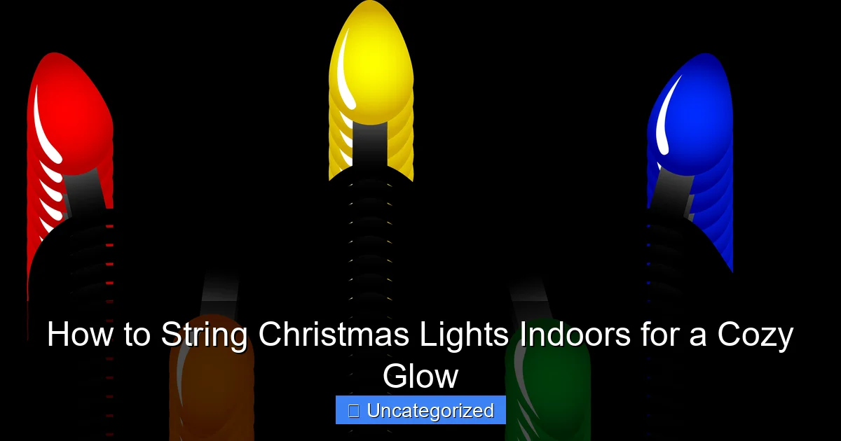 How to String Christmas Lights Indoors for a Cozy Glow