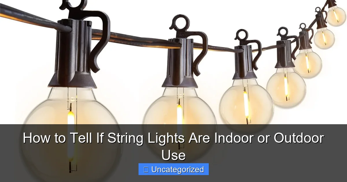 How to Tell If String Lights Are Indoor or Outdoor Use