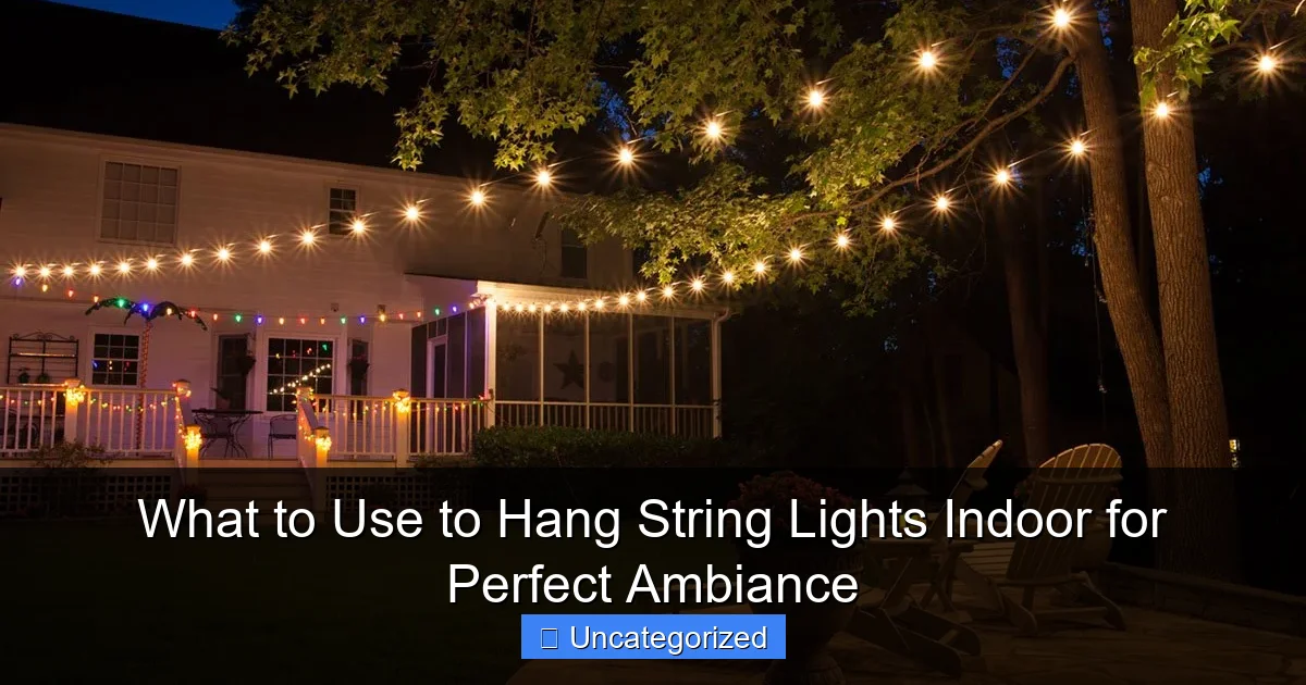 What to Use to Hang String Lights Indoor for Perfect Ambiance