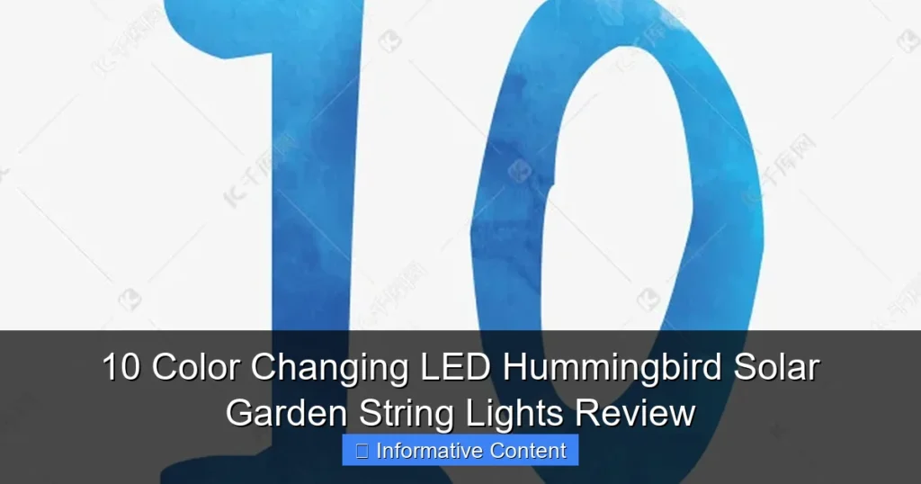 10 Color Changing LED Hummingbird Solar Garden String Lights Review
