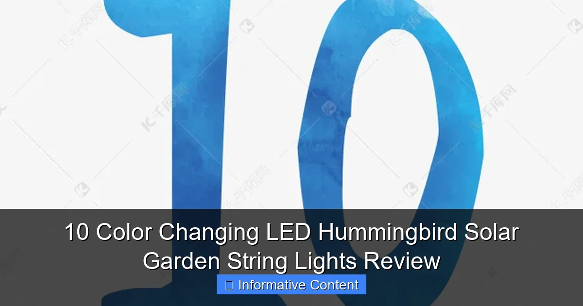 10 Color Changing LED Hummingbird Solar Garden String Lights Review