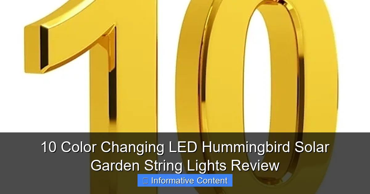 10 Color Changing LED Hummingbird Solar Garden String Lights Review