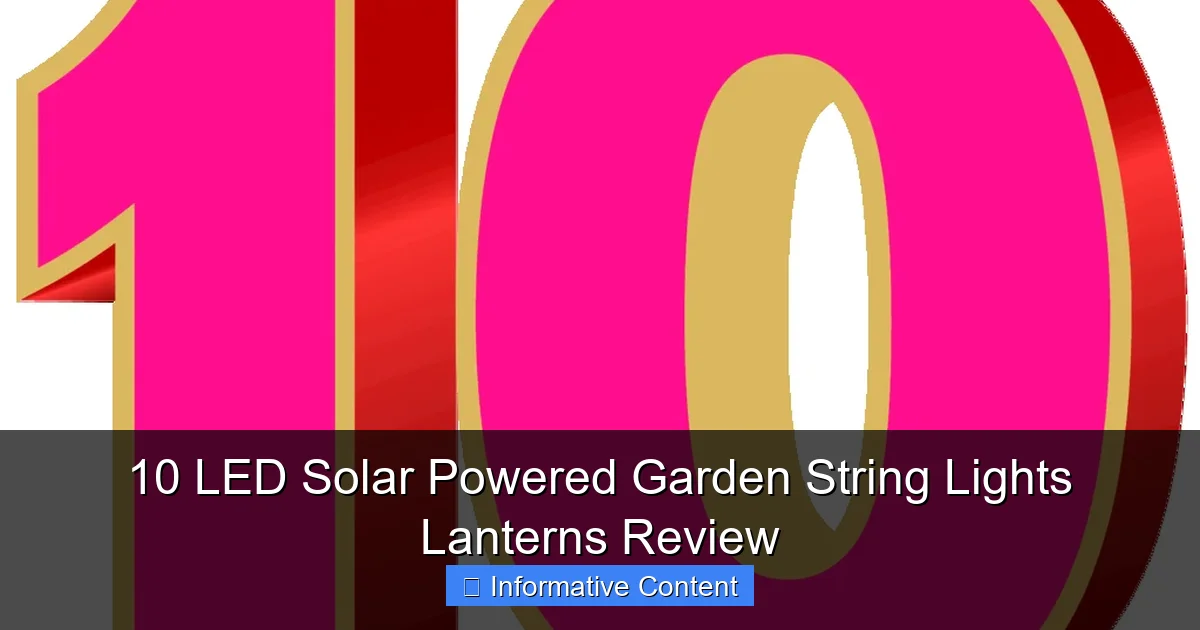 10 LED Solar Powered Garden String Lights Lanterns Review