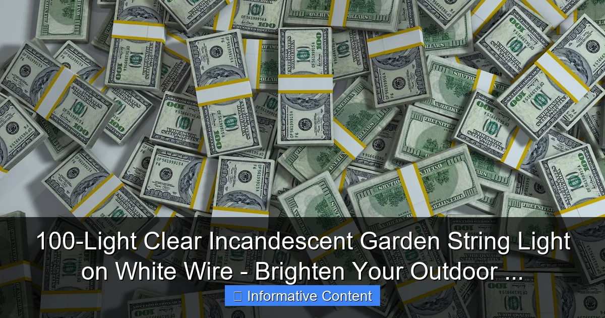 100-Light Clear Incandescent Garden String Light on White Wire - Brighten Your Outdoor ...