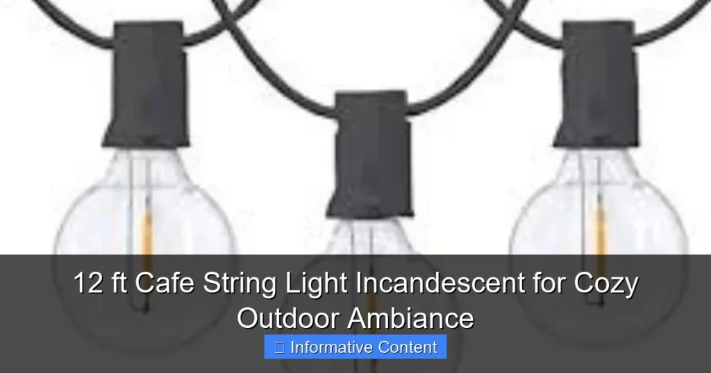 12 ft Cafe String Light Incandescent for Cozy Outdoor Ambiance