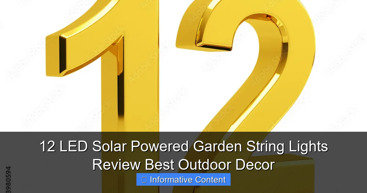 12 LED Solar Powered Garden String Lights Review Best Outdoor Decor