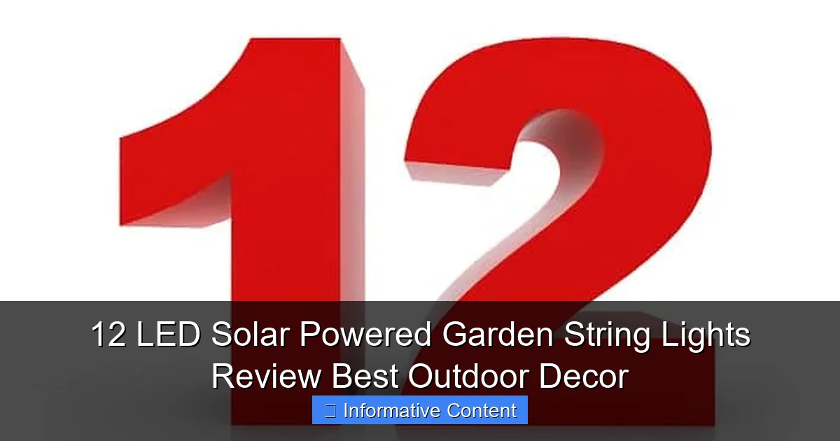 12 LED Solar Powered Garden String Lights Review Best Outdoor Decor