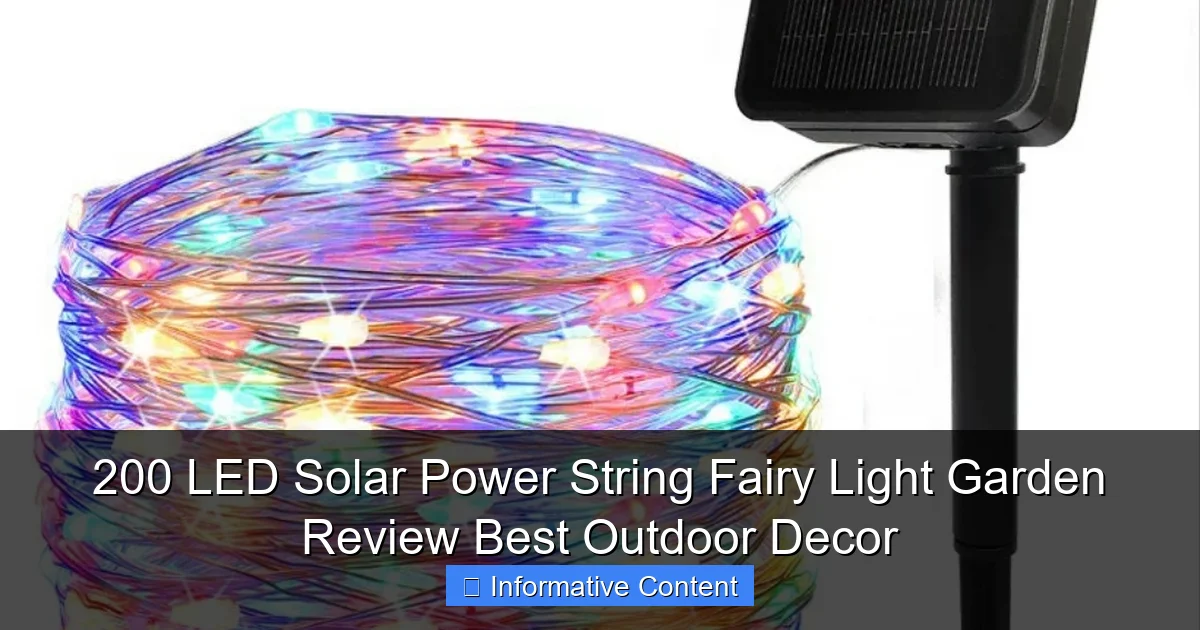 200 LED Solar Power String Fairy Light Garden Review Best Outdoor Decor