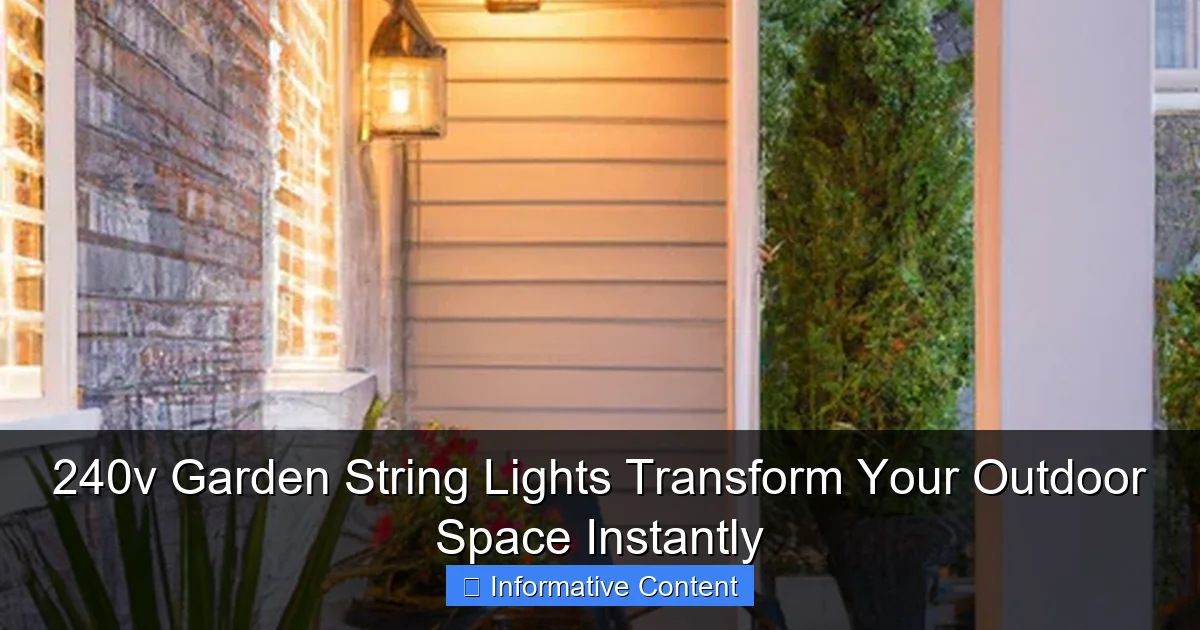 240v Garden String Lights Transform Your Outdoor Space Instantly