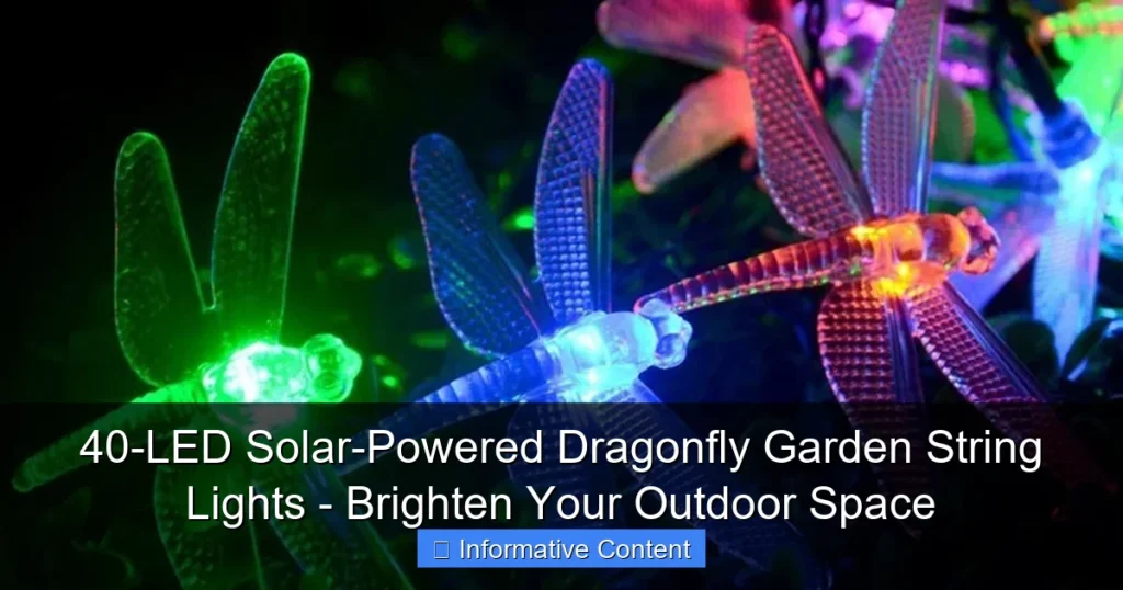 40-LED Solar-Powered Dragonfly Garden String Lights - Brighten Your Outdoor Space