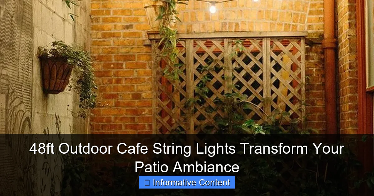 48ft Outdoor Cafe String Lights Transform Your Patio Ambiance