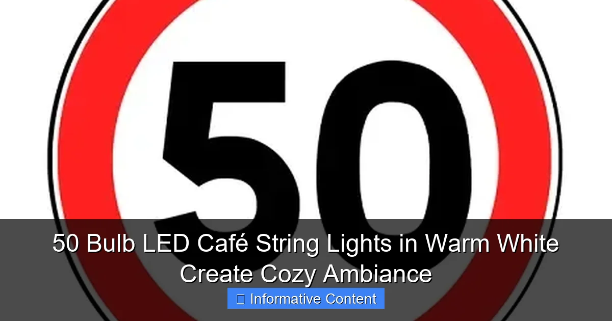 50 Bulb LED Café String Lights in Warm White Create Cozy Ambiance