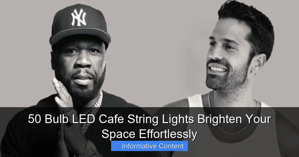 50 Bulb LED Cafe String Lights Brighten Your Space Effortlessly
