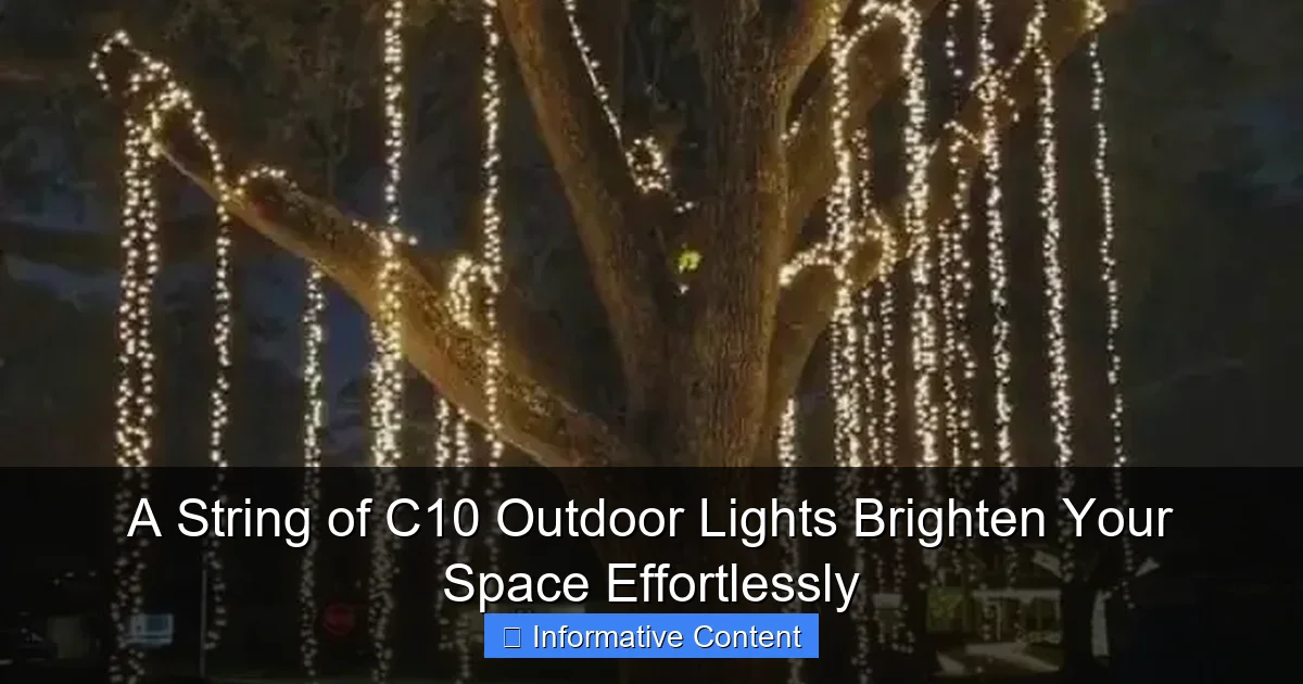 A String of C10 Outdoor Lights Brighten Your Space Effortlessly