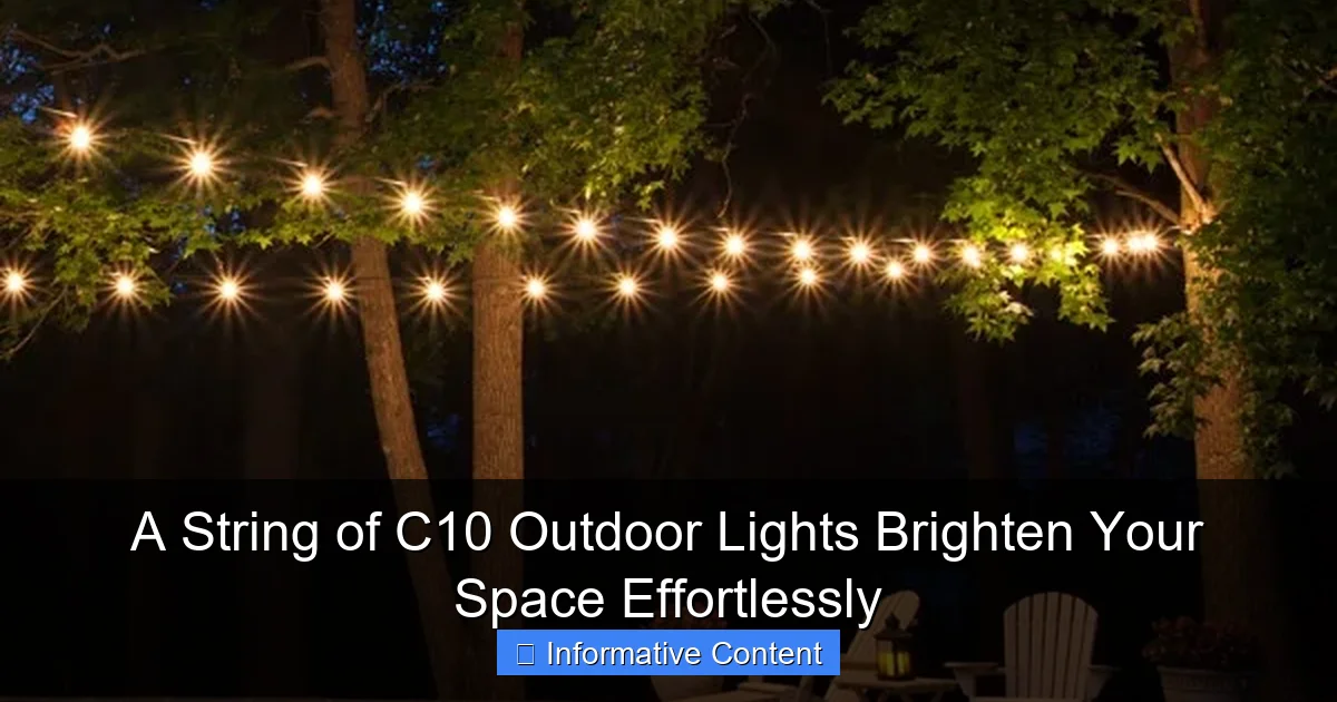 A String of C10 Outdoor Lights Brighten Your Space Effortlessly