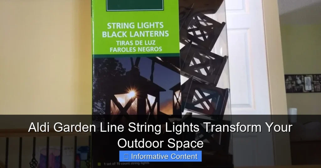 Aldi Garden Line String Lights Transform Your Outdoor Space