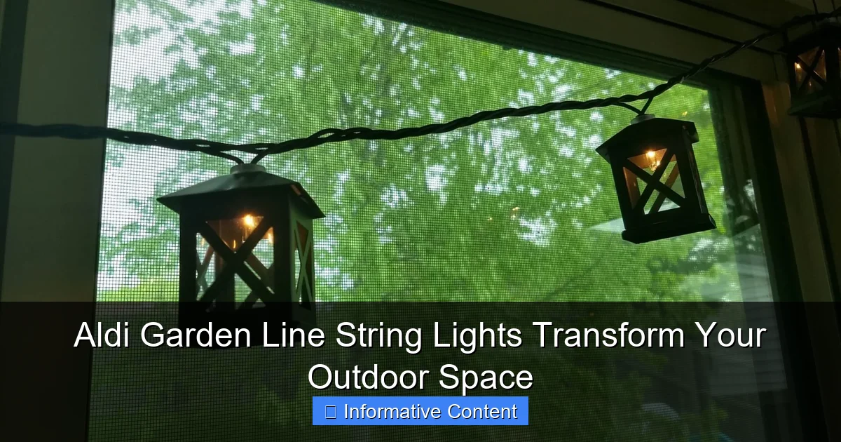 Aldi Garden Line String Lights Transform Your Outdoor Space