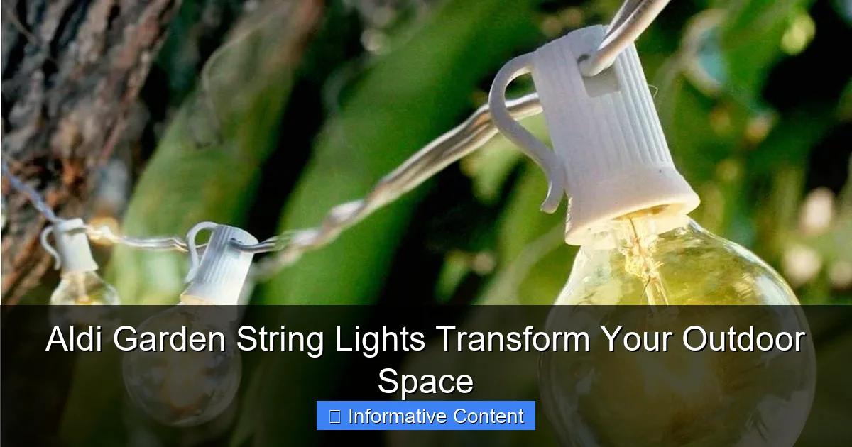 Aldi Garden String Lights Transform Your Outdoor Space