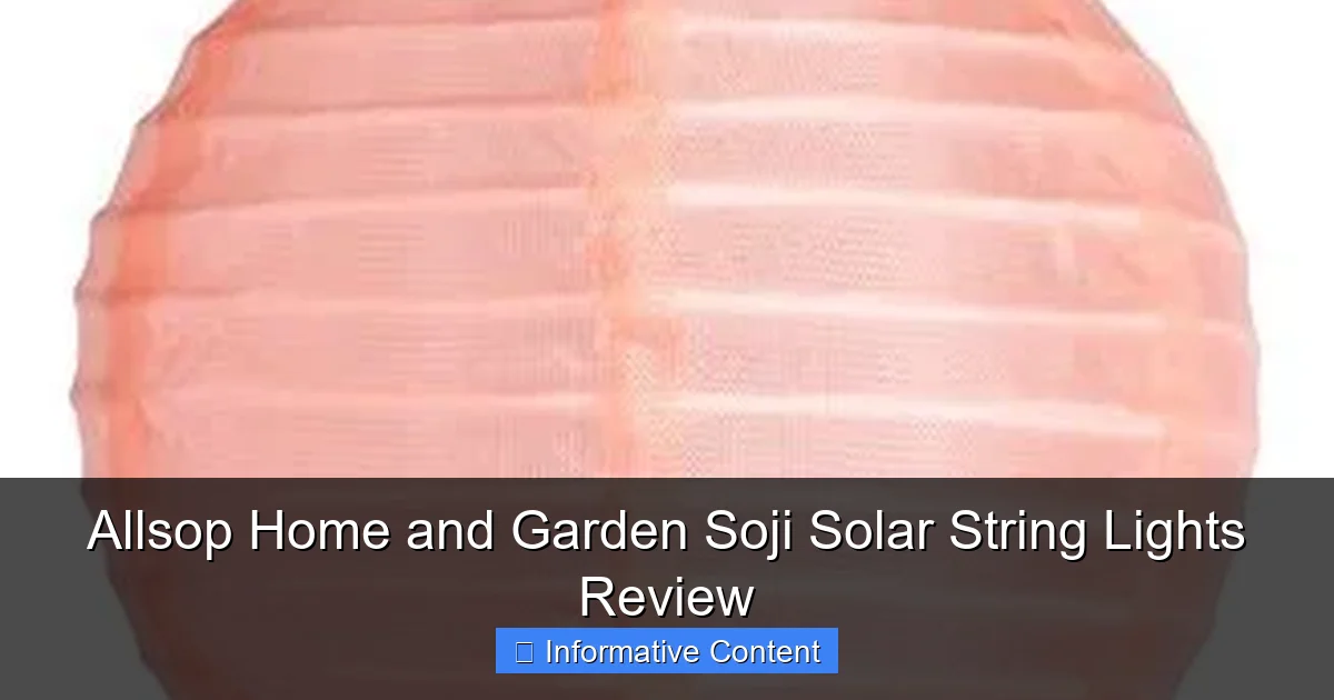 Allsop Home and Garden Soji Solar String Lights Review
