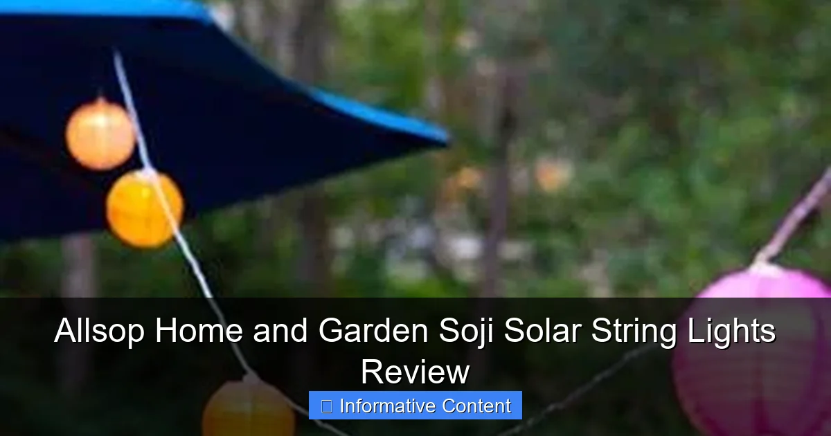 Allsop Home and Garden Soji Solar String Lights Review