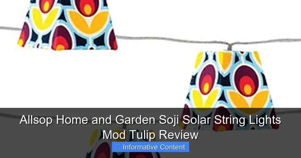 Allsop Home and Garden Soji Solar String Lights Mod Tulip Review
