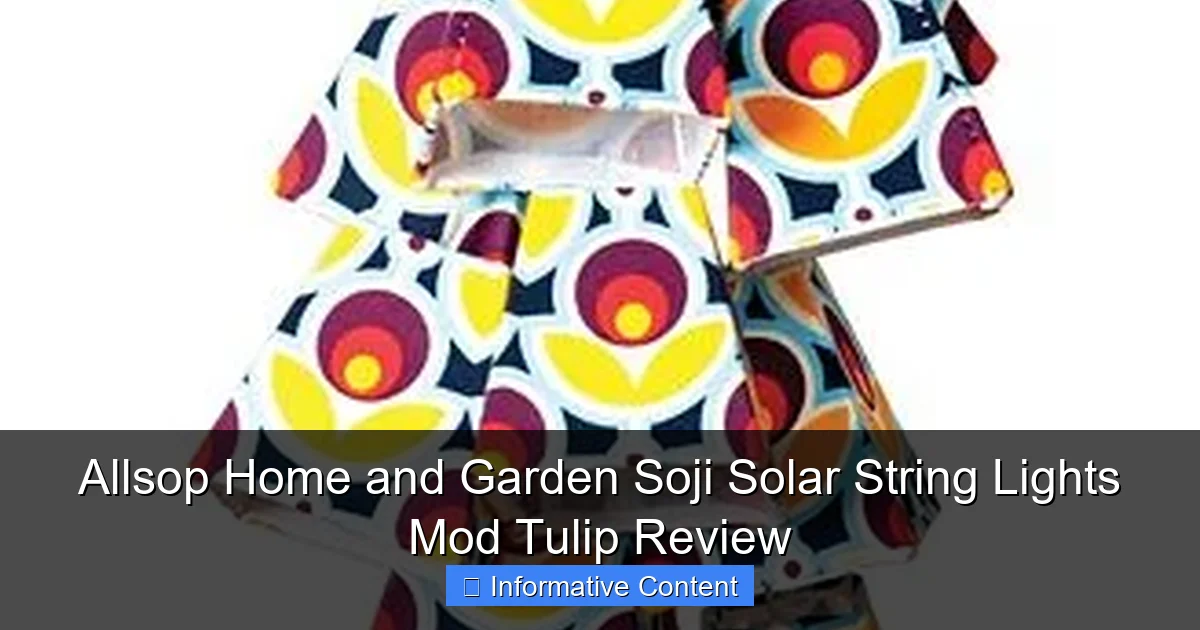 Allsop Home and Garden Soji Solar String Lights Mod Tulip Review