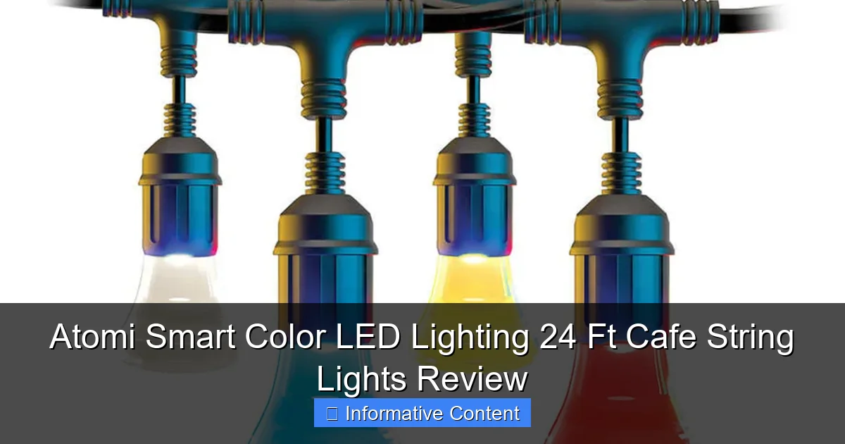 Atomi Smart Color LED Lighting 24 Ft Cafe String Lights Review