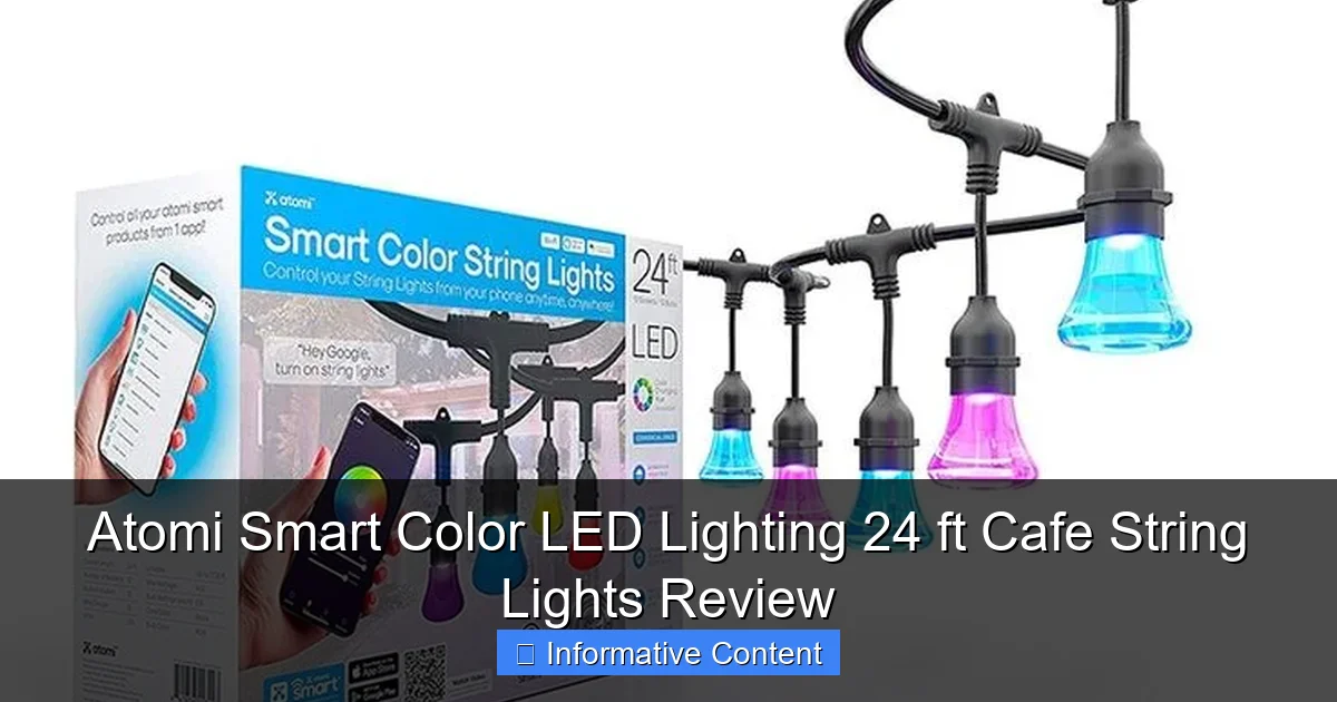 Atomi Smart Color LED Lighting 24 ft Cafe String Lights Review