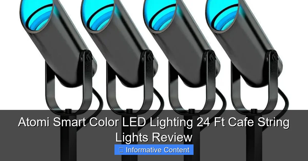 Atomi Smart Color LED Lighting 24 Ft Cafe String Lights Review