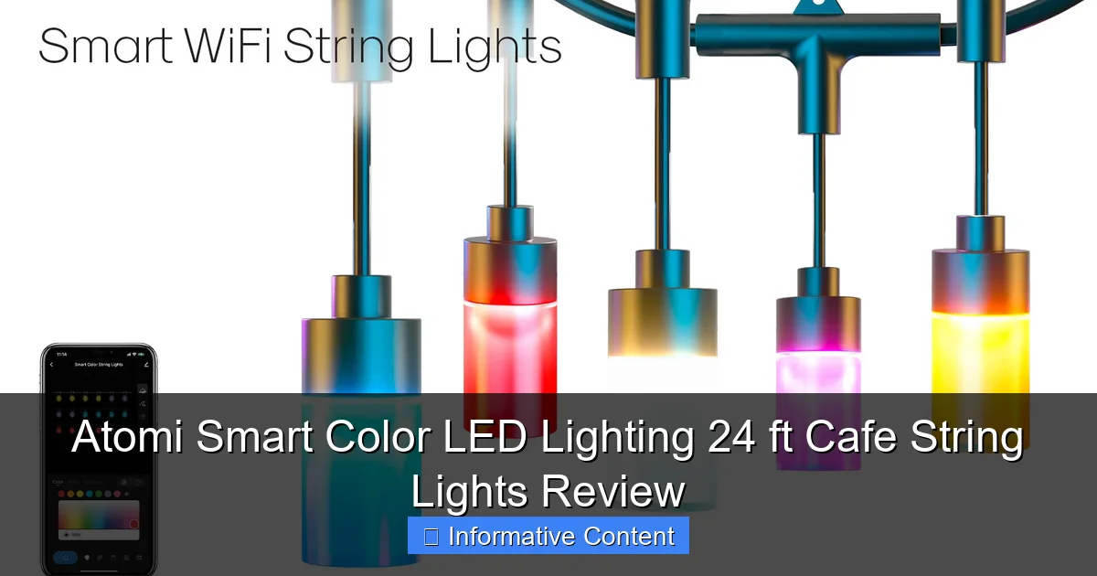 Atomi Smart Color LED Lighting 24 ft Cafe String Lights Review