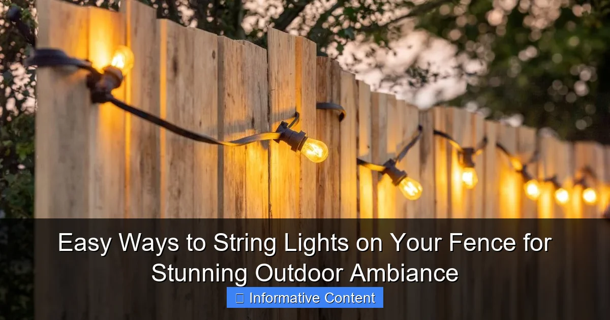 Easy Ways to String Lights on Your Fence for Stunning Outdoor Ambiance