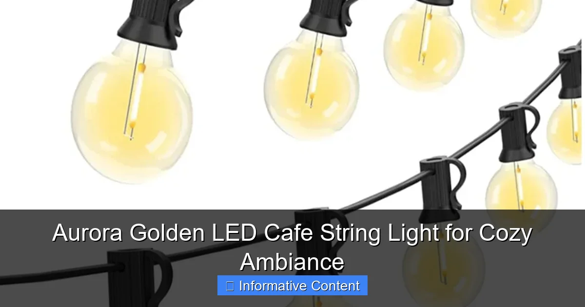 Aurora Golden LED Cafe String Light for Cozy Ambiance