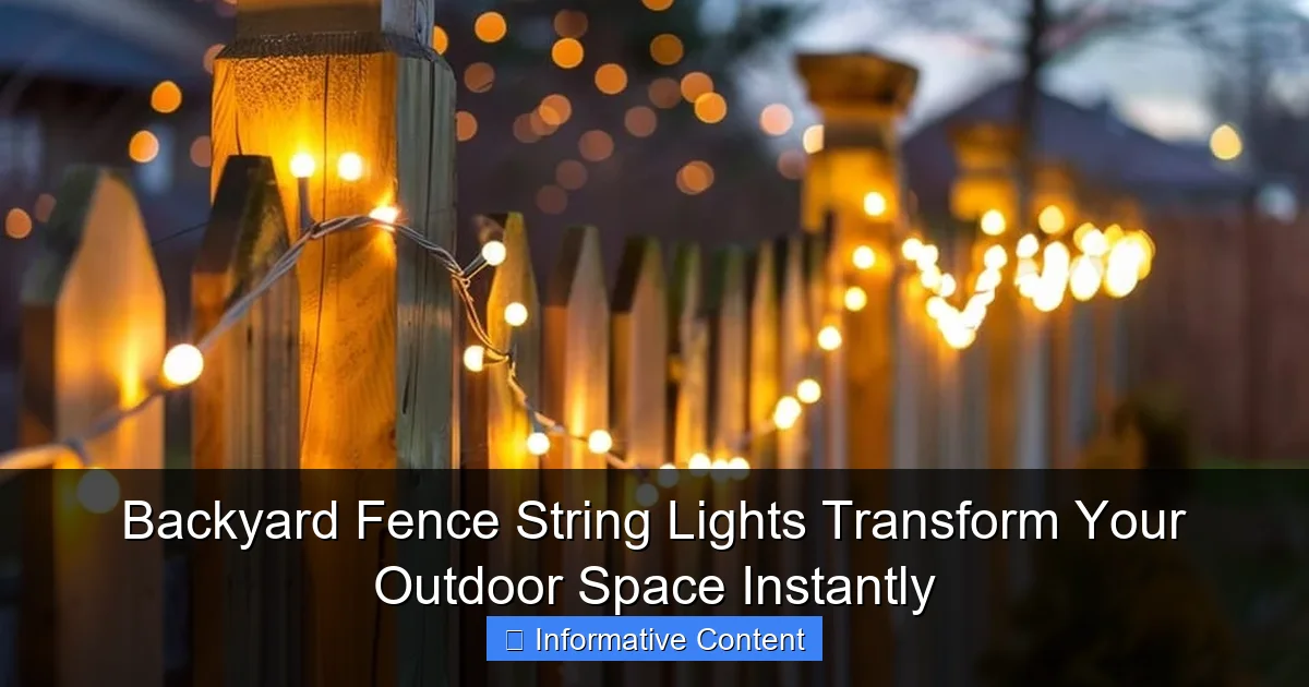 Backyard Fence String Lights Transform Your Outdoor Space Instantly