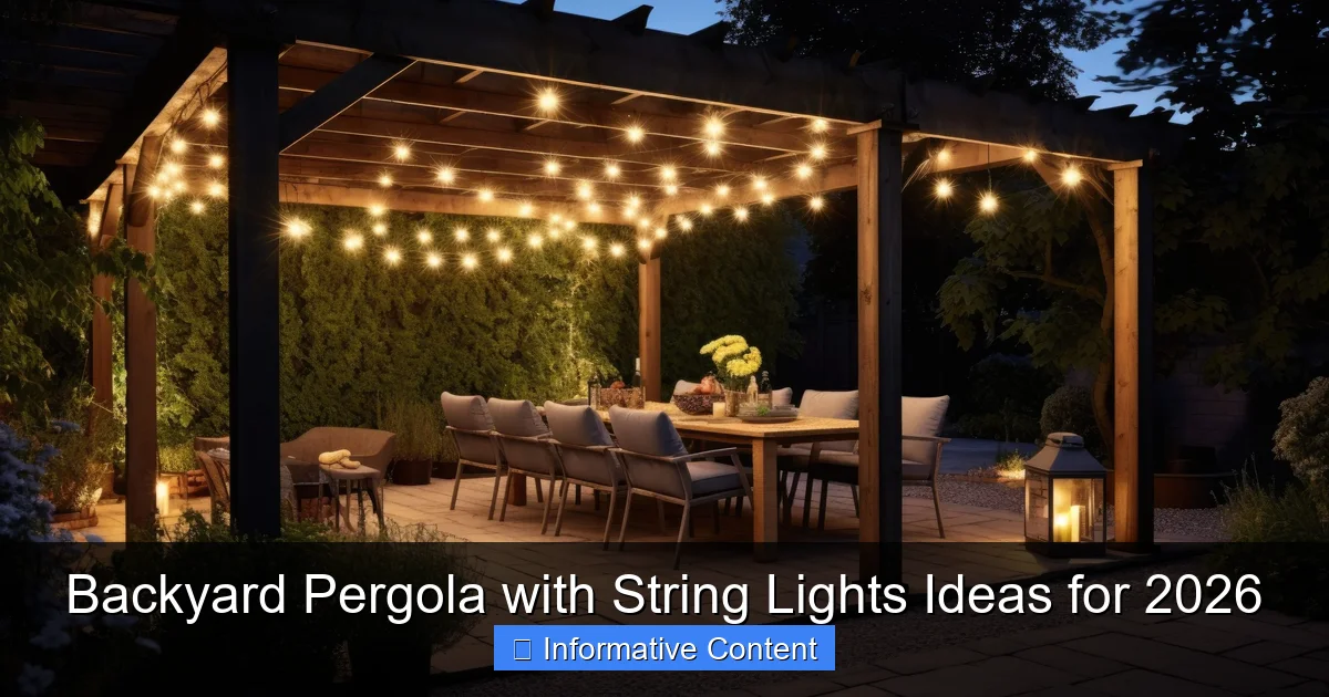 Backyard Pergola with String Lights Ideas for 2026